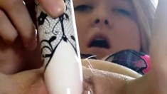 Webcam Blonde Close Up Squirt Orgasm